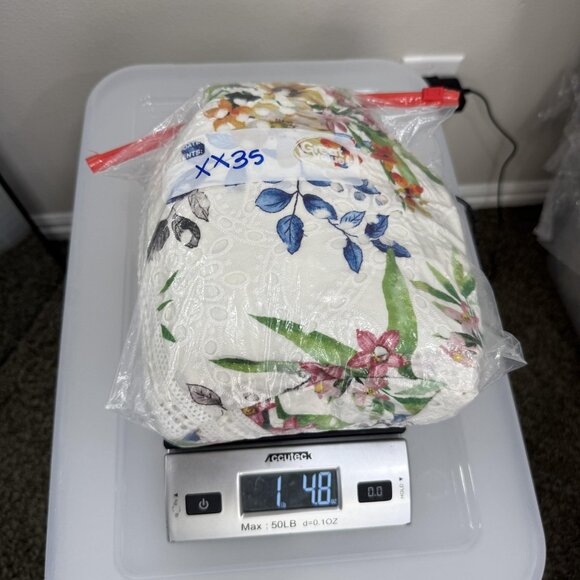 Sundance Dress Womens 14 White Floral Eyelet Embroidered Maxi Lined Boho V Neck - Picture 7 of 8